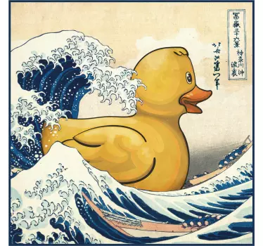 Kanagawa kumi ankka t-paita - Tenstickers
