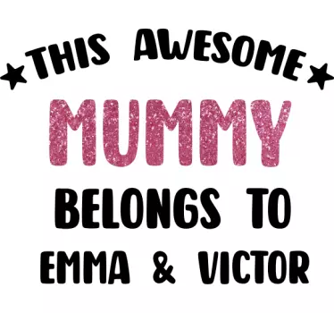 Upeita mummo-t-paitoja, joissa on nimi - Tenstickers
