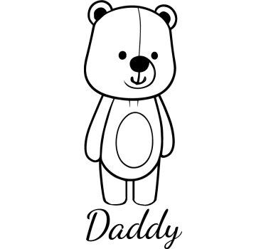 Daddy bear isänpäivän yhteensopivat paidat - Tenstickers