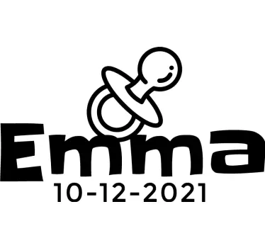 Nimipäivä ja tutti t-paita vauvalle - Tenstickers