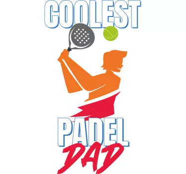 Siistein padel isä t-paita - Tenstickers