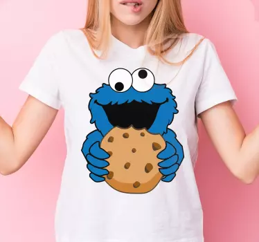 Iloinen keksihirviö lasten t-paita - Tenstickers