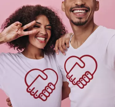 Äidin ja tyttären sydämellinen yhteys t-paita - Tenstickers