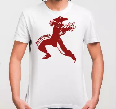Äiti ja tytär t-paita voimakkaalla cowboyhahmolla - Tenstickers