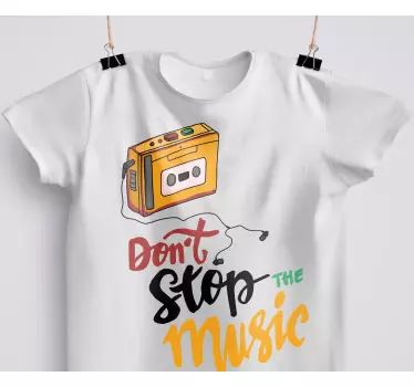 Älä lopeta musiikkia t-paita - Tenstickers