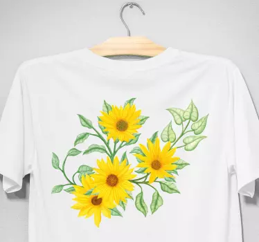 Aurinkoinen kukkaiskimppu t-paita - Tenstickers
