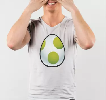 Camiseta huevo yoshi de mario paita lapselle - Tenstickers