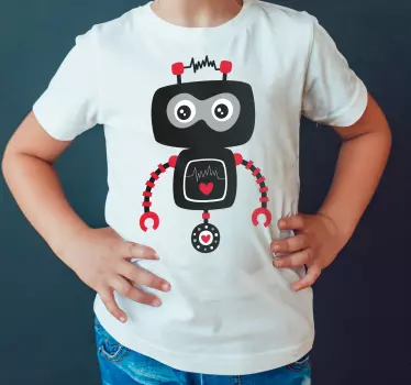 Camiseta robotti sarjakuva neekeri paita lapselle - Tenstickers