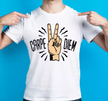 Carpe diem käsimerkkit-paita - Tenstickers