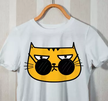 Cool cat aurinkolasit t-paita - Tenstickers