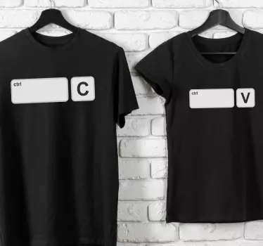 "Copy" ja "Paste" isälle ja pojalle samanlaiset paidat - Tenstickers
