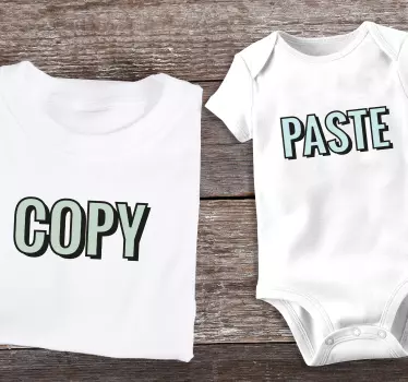 "Copy" ja "Paste" isälle ja pojalle samanlaiset paidat - Tenstickers