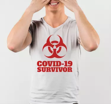 Covid-selviytyjän hauska design-t-paita - Tenstickers