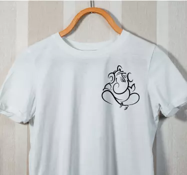 Elegantti ganesha-symboli nimillä t-paita - Tenstickers