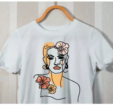 Elegantti kukkainen äiti ja tytär t-paita - Tenstickers