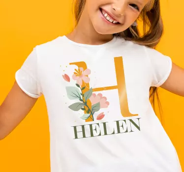 Ensimmäinen kirjain ja nimi paita t paitoja vauvoilla - Tenstickers