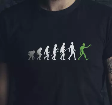 Evoluutio zombikonsepti t-paita - Tenstickers