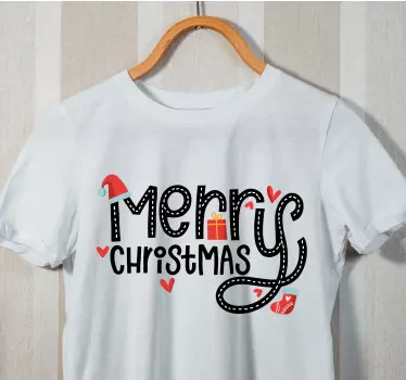 Merry Christmas kuvioitu joulu t-paita - Tenstickers