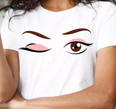 Flirttaileva silmänräpäys t-paita - Tenstickers