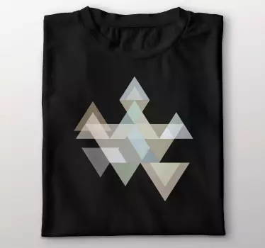 Geometrinen kolmio-kuvio t-paita - Tenstickers