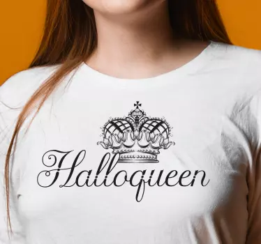 Halloween kruunu ilmaisu t-paita halloweeniksi - Tenstickers