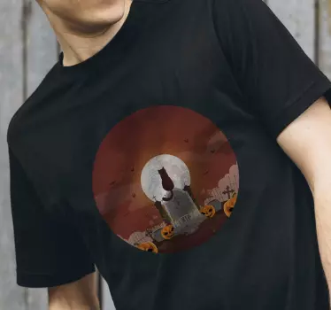 Hautakivi repäisy kissa paita halloween - Tenstickers