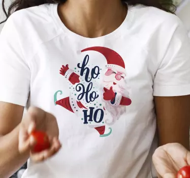 Ho ho ho joulupukki joulu t-paita - Tenstickers