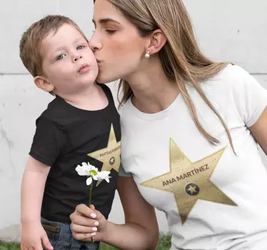 Hollywood star vanhempien ja lasten t-paita - Tenstickers
