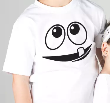 Hymyilevä yhden hampaan hirviö paita lapselle - Tenstickers