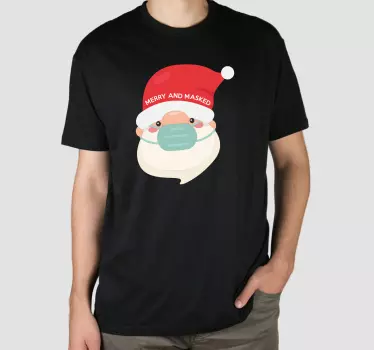 Joulupukki maskilla joulu t-paita - Tenstickers