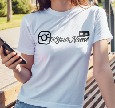 Instagram tykkää t-paita nimellä - Tenstickers