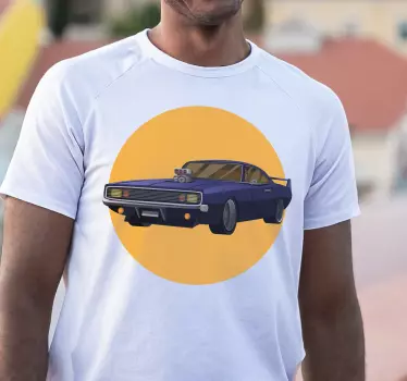 Isä ja poika t-paita klassinen urheiluauto - Tenstickers