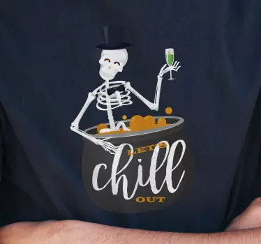 Jäähdytetään luuranko paita halloween - Tenstickers