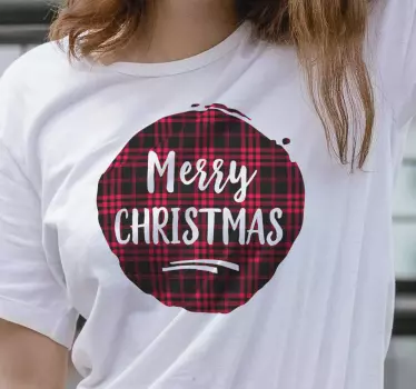 Joulu tartan kuvio paita jouluun - Tenstickers