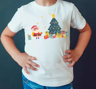 Jouluinen joulupukki juhla t-paita jouluksi - Tenstickers