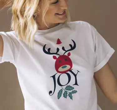 Joy ja poro paita jouluun - Tenstickers