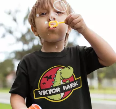 Jurassic park dinosaurus lasten t-paita nimeltä - Tenstickers