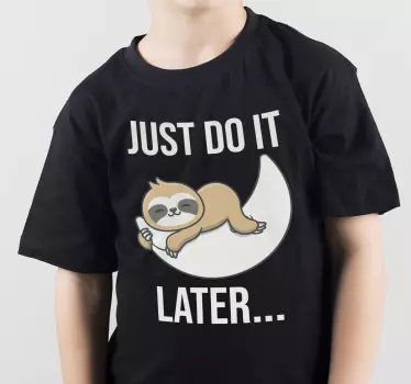 Laiskiaisen elämän motto lasten t-paita - Tenstickers