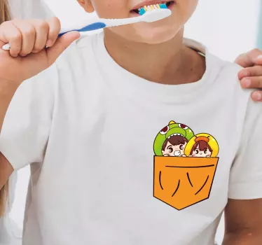 Lasten leikkisä taskuhauskuus - Tenstickers