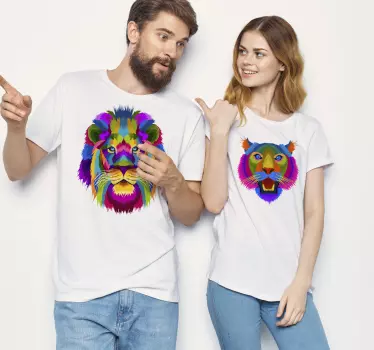 Leijona ja leijona samanlaiset paidat - Tenstickers