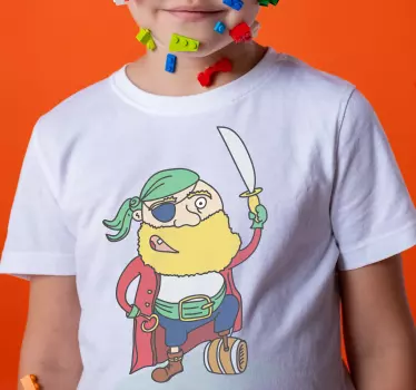 Leikkisä merirosvohahmo t-paita - Tenstickers
