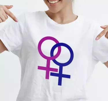 Lesbo-merkki t-paita - Tenstickers