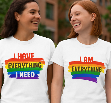 Lgbt minulla on kaikki mitä tarvitsen parin t-paita - Tenstickers