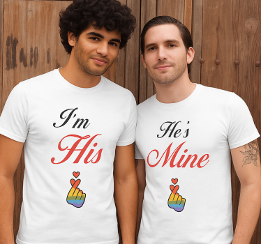 Lgbt olen hänen parinsa t-paita - Tenstickers