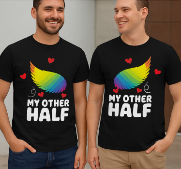 Lgbt toinen puoliskoni parin t-paita - Tenstickers