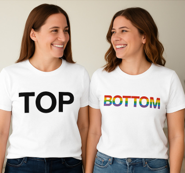 Lgbt ykkönen ykkönen parin t-paita - Tenstickers