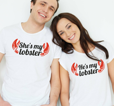 Lobster-teemaiset parin t-paidat - Tenstickers