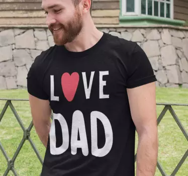 "love isä" viesti paita isänpäivä - Tenstickers
