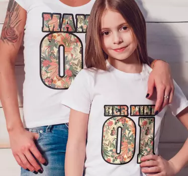 Mama ja hänen mini tpaita äiti tytär - Tenstickers