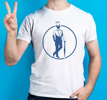 Mies kuun valopuolella t-paita - Tenstickers
